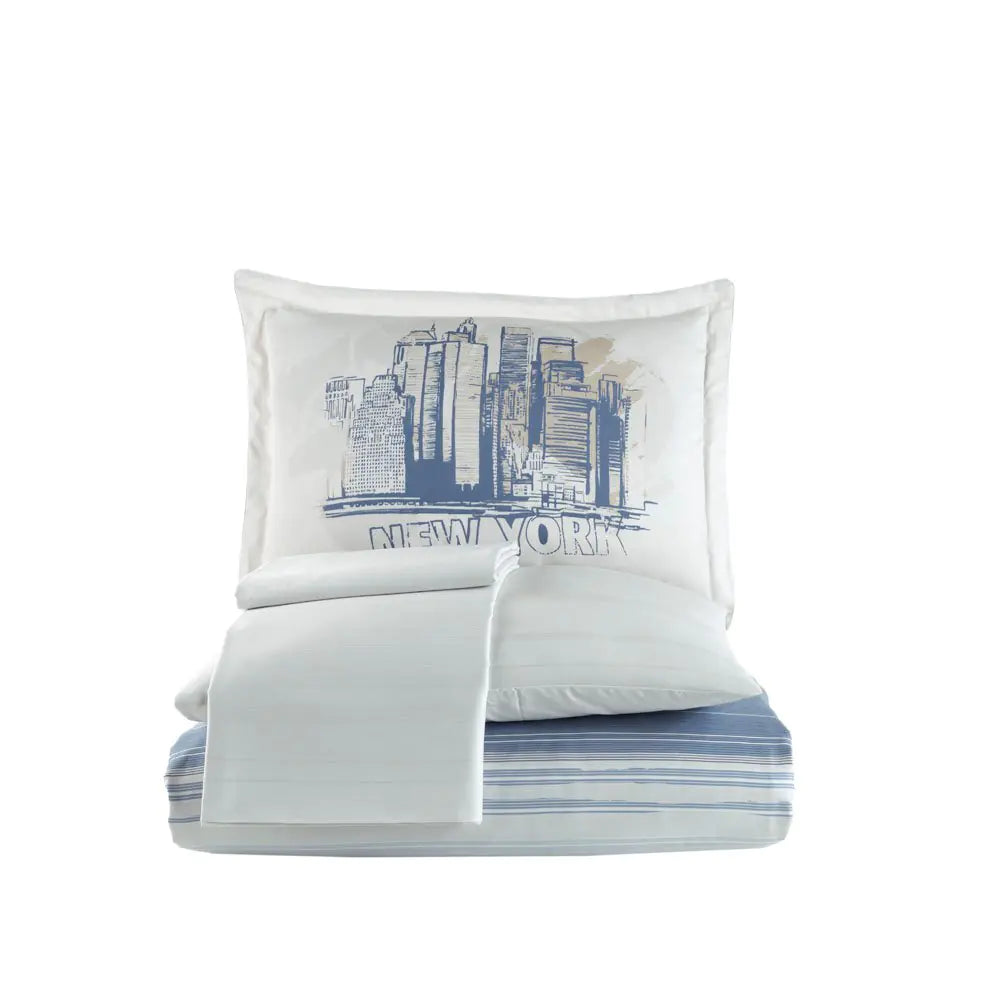 Hobby Aden Mavi - Double Satin Duvet Cover Set