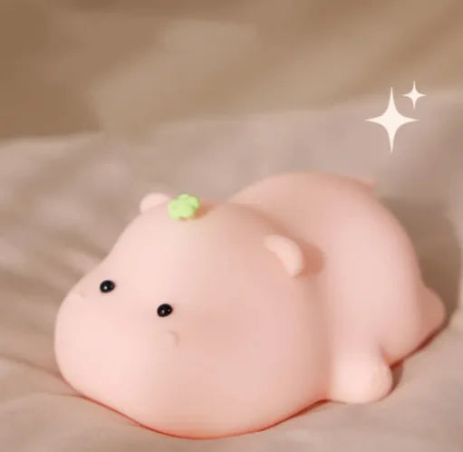 Hippo Silicone Lamp Decompression Night Bedside With Sleeping Light