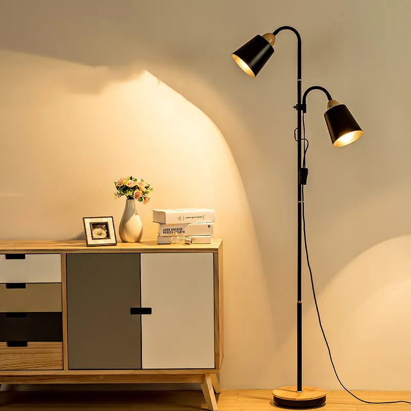 Double Head Floor Lamp Living Room Bedroom Bedside
