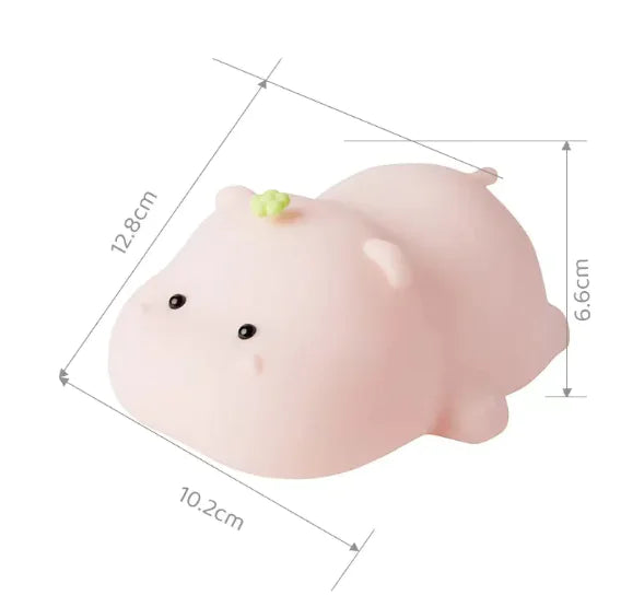 Hippo Silicone Lamp Decompression Night Bedside With Sleeping Light